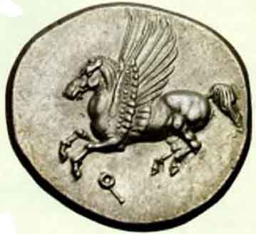 Серебряный статер (345-306 гг. до н.э.). Коринф.